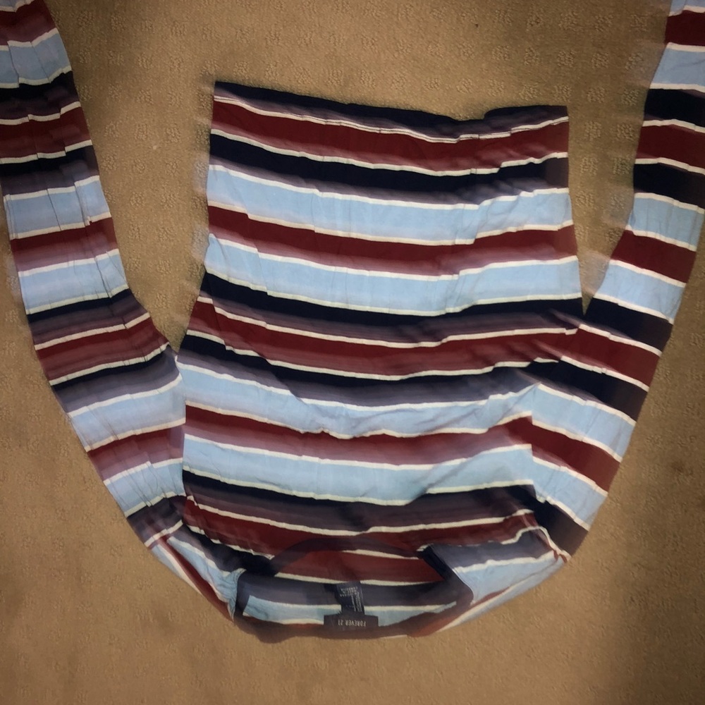 Stripped cropped long sleeve